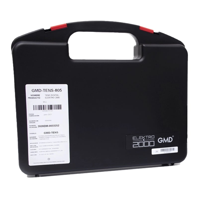 GMD-TENS-805 estuche. Haga clic para ampliar la imagen