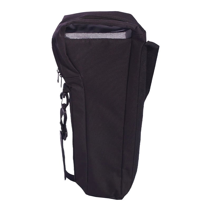 Kit 2 con cilindro de 416 l, estuche de color negro con forma cilíndrica. En el lateral izquierdo tira para agarre. En la parte superior cremallera de cierre y, debajo, pequeña apertura blanca con tela de malla.. Haga clic para ampliar la imagen