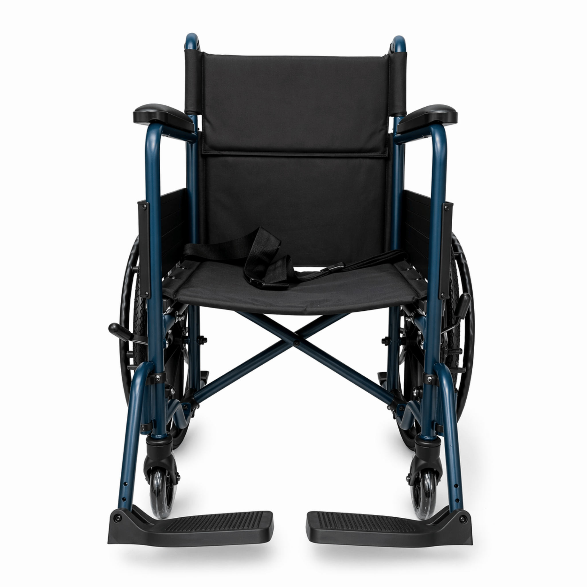 Silla de ruedas estandar KBE-622 Frontal verde oscuro. Haga clic para ampliar la imagen