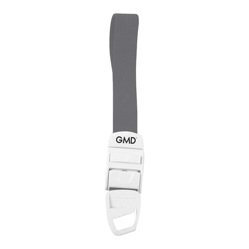 Torniquete GMD Color Gris, fabricado en material elástico tipo látex y poliéster; cuenta con un sistema de broche de seguridad y liberación rápida de color blanco, elaborado en material plástico.. Haga clic para ampliar la imagen