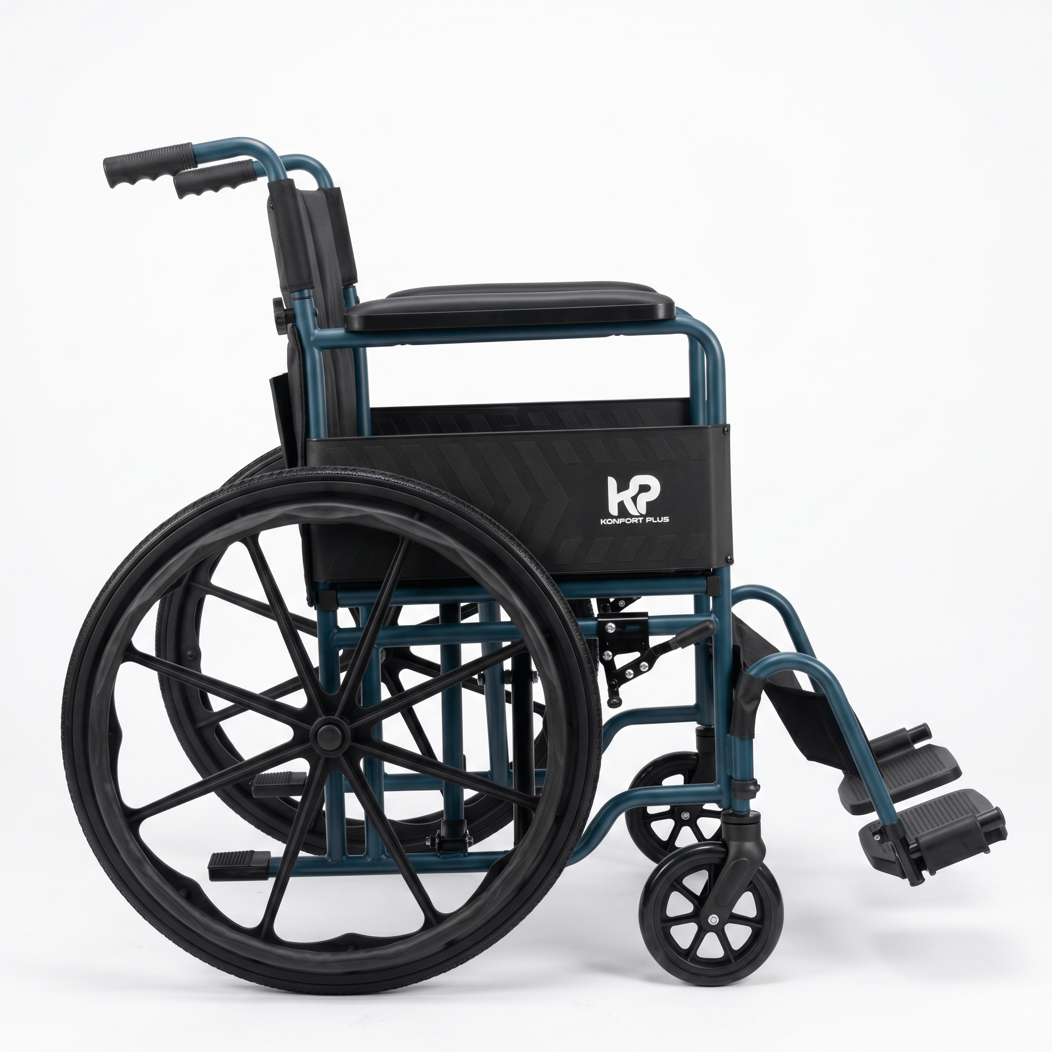 Silla ruedas  estándar KBE-622 lado verde oscuro. Haga clic para ampliar la imagen