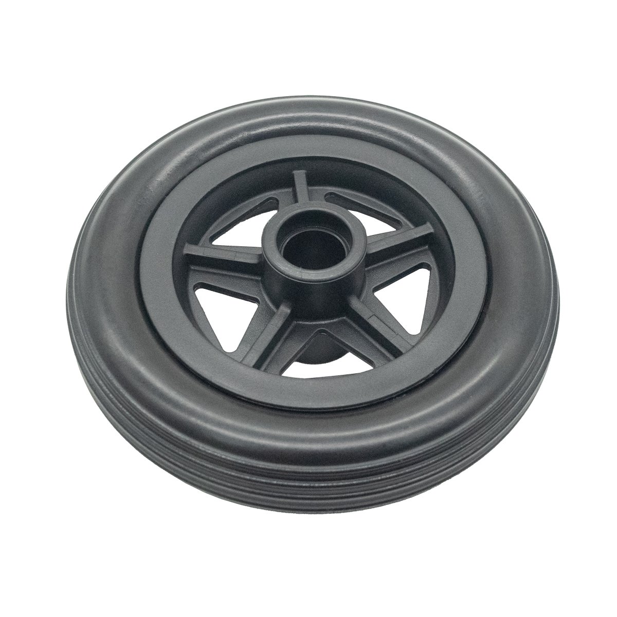 Llanta delantera para KBE1432RF-MP23L, circular de color negro metálico con cinco radios.. Haga clic para ampliar la imagen