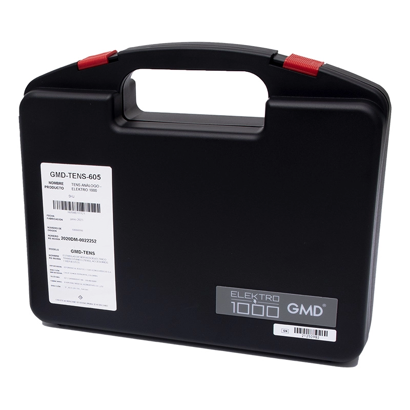 GMD-TENS-605 estuche. Haga clic para ampliar la imagen