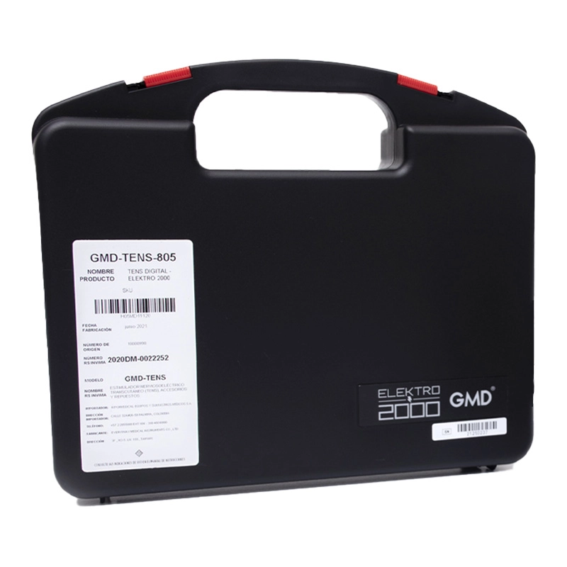 GMD-TENS-805 estuche. Haga clic para ampliar la imagen