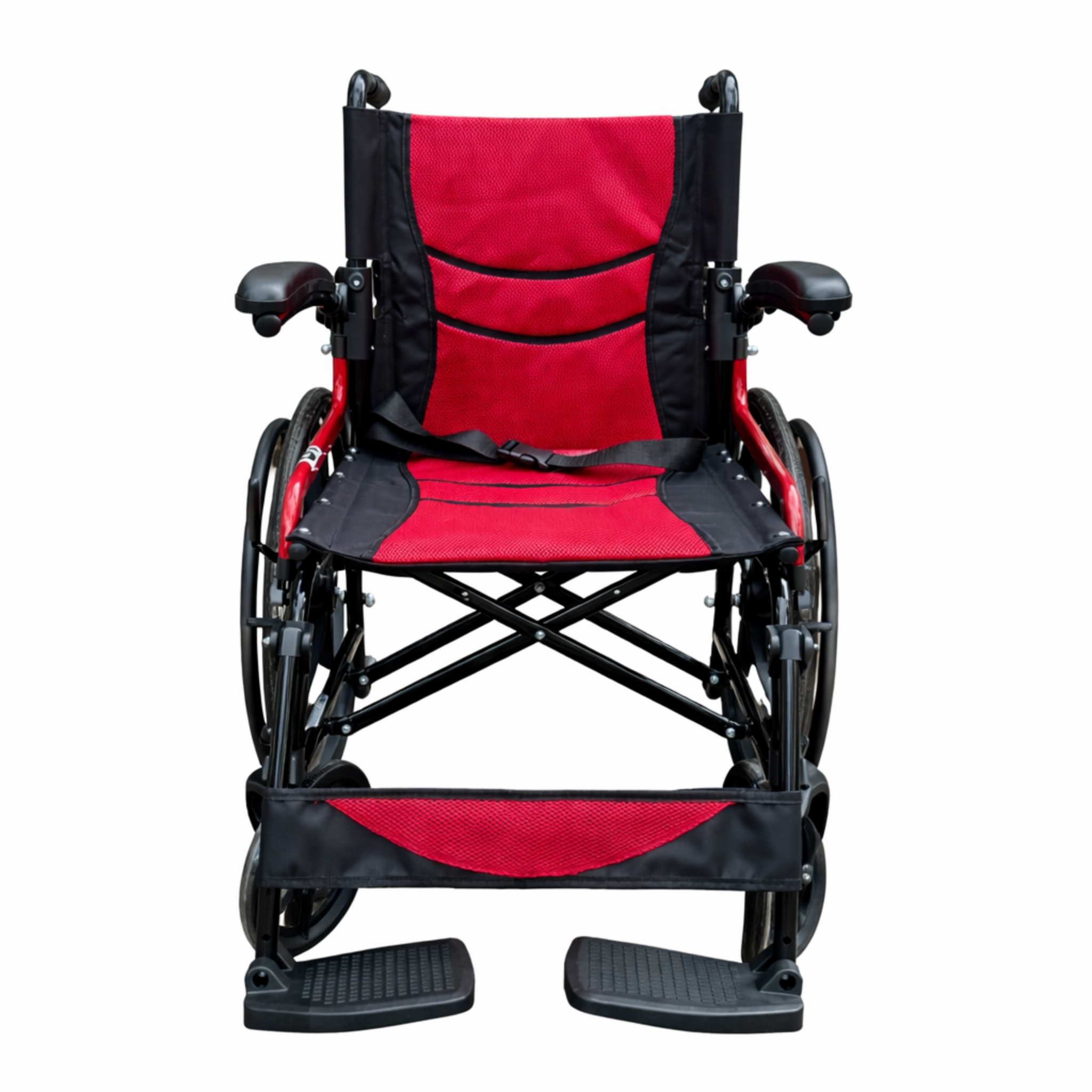 Silla de ruedas KBE9119R frontal. Haga clic para ampliar la imagen